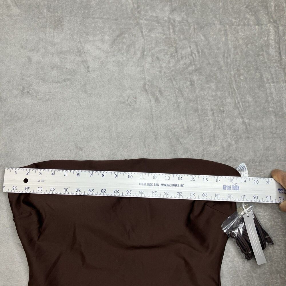 J.Crew Gemma‎ One Piece Swimsuit 18 Brown Classic Sculpt Convertible Strapless - Picture 4 of 8